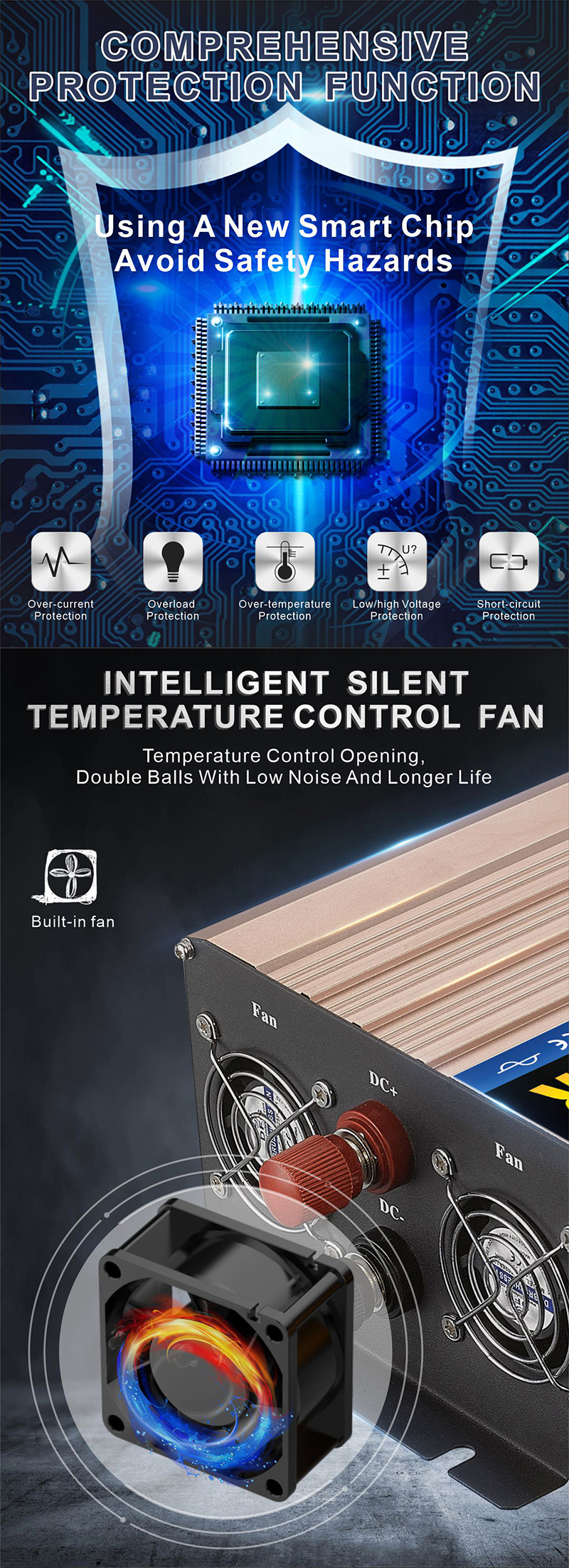 Pure Sine Wave Inverter Inversor puro de onda seno