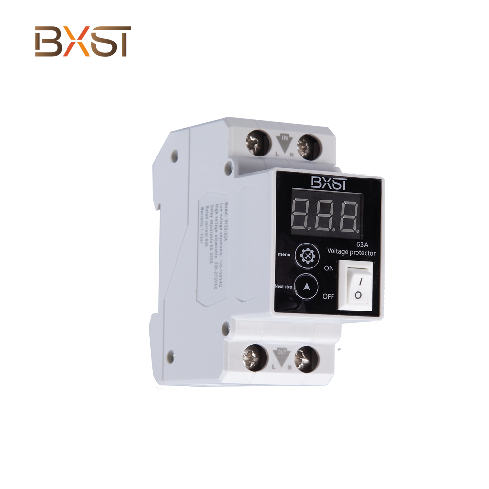 BXST DIN RAIL 220V Protetor de tensão monofásica v132