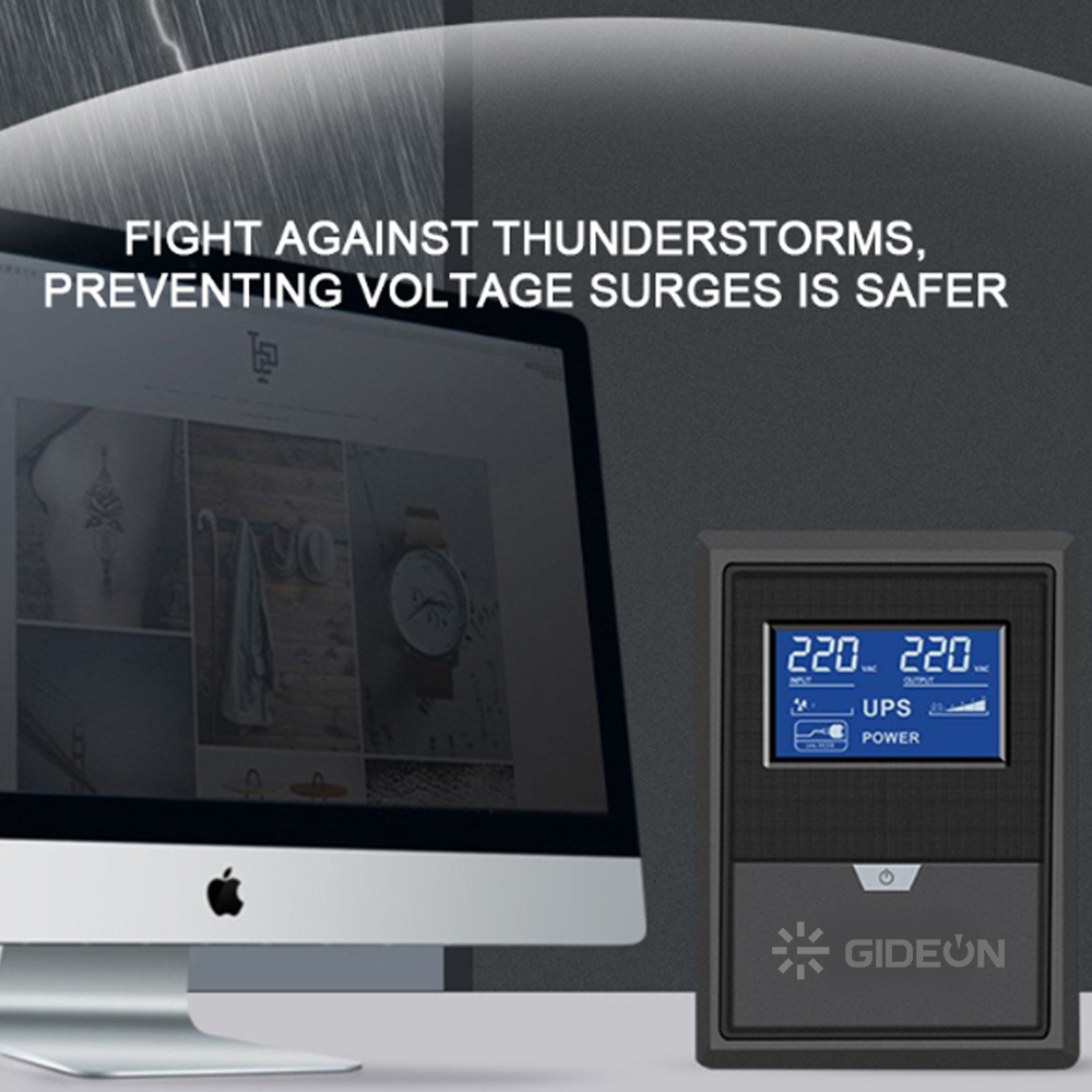 GD-UP-08 12V bateria 2000VA 1200W UPS de onda senoidal simulada automática para escritório doméstico