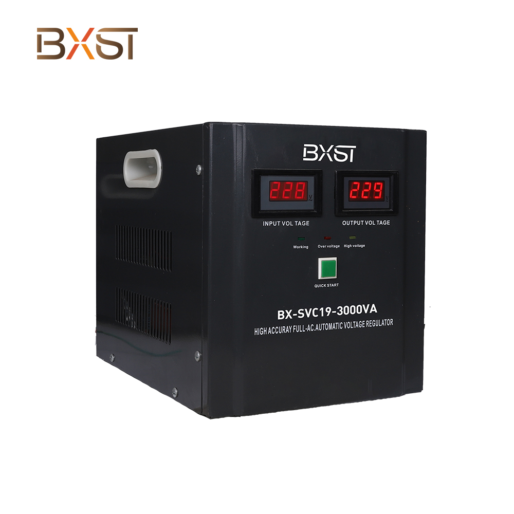 BXST Digital AC estável Estilizador de pequeno regulador de tensão SVC19-3000VA