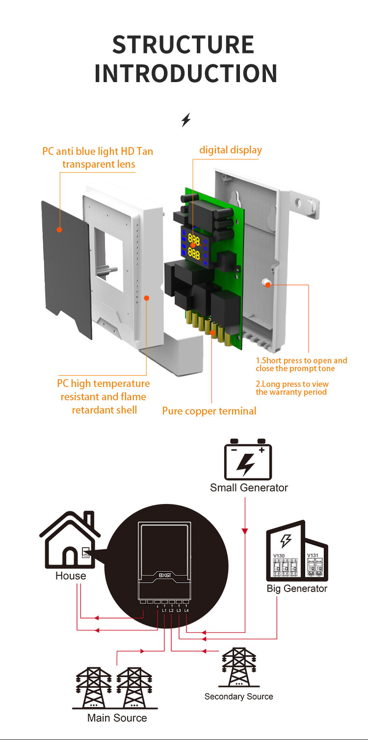 mudança sobre o interruptor